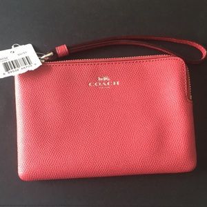 NWT Coach pink Wristlet